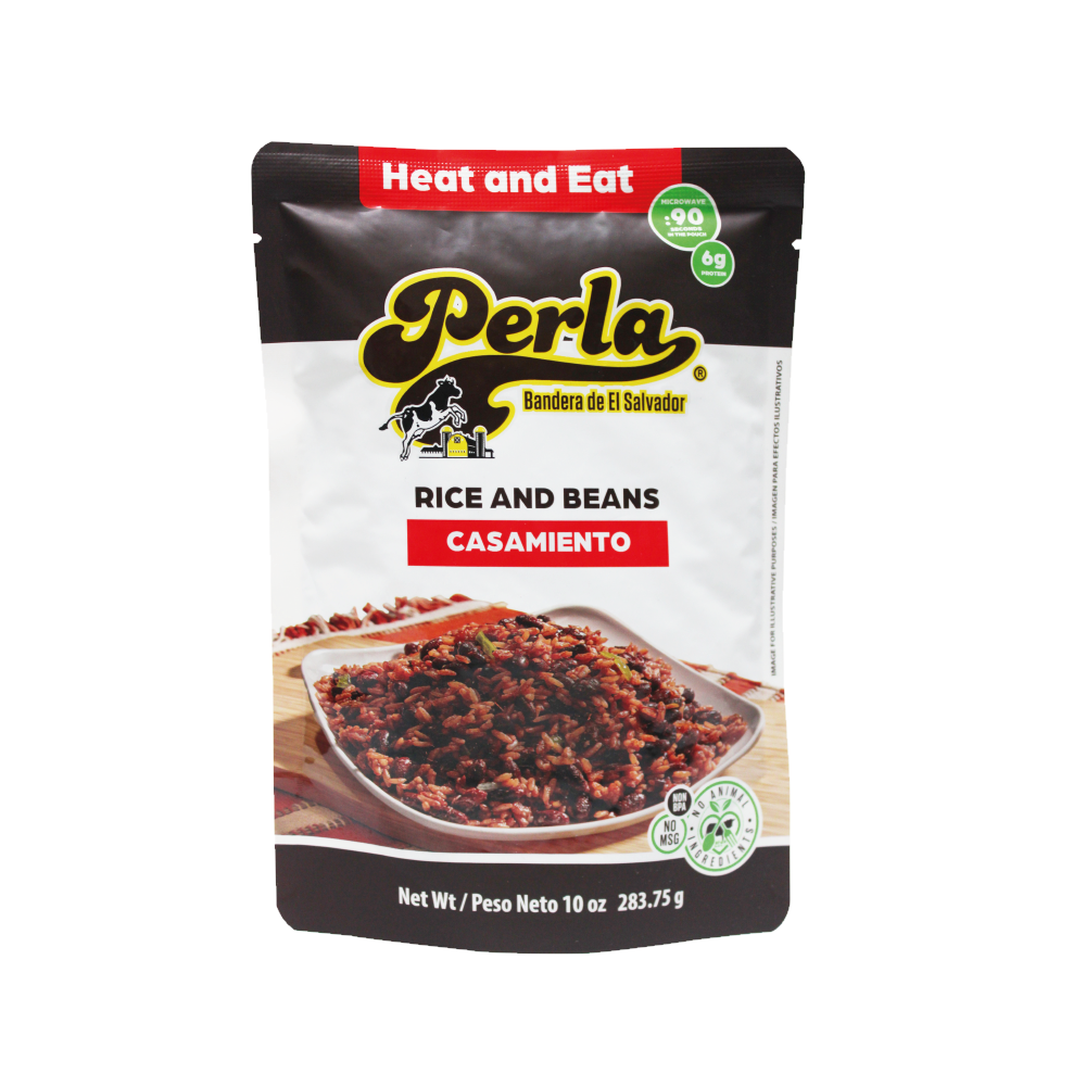 Perla Rice and Beans Mix (Casamiento Salvadoreño) 10 oz, Single Pouch