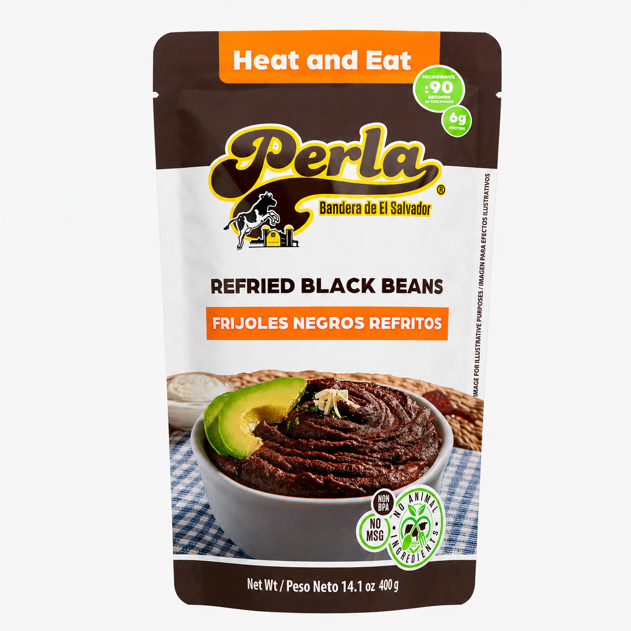 Perla Refried Black Beans – 14.1 oz