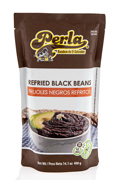 Perla Refried Black Beans - Case of 20 (14 oz each)
