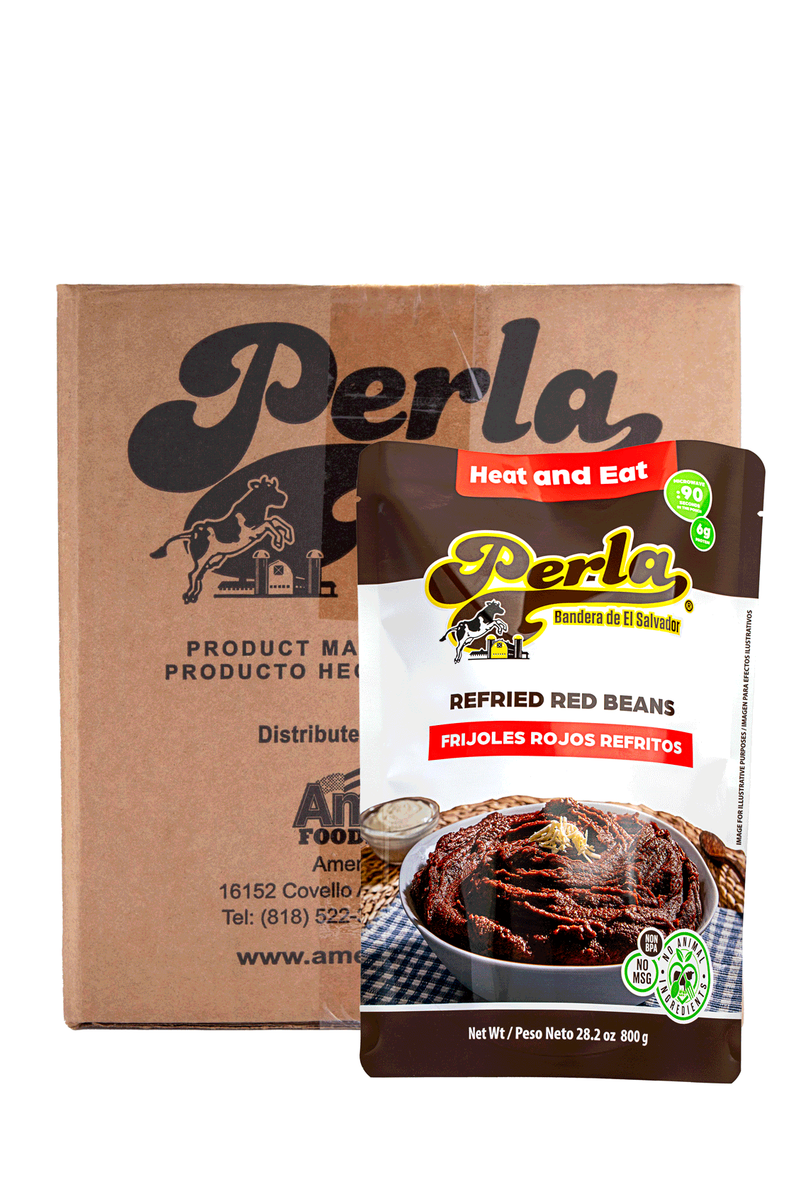 Frijoles ROJOS Refritos (Refried Red Beans) 28.2 oz, Case of 12