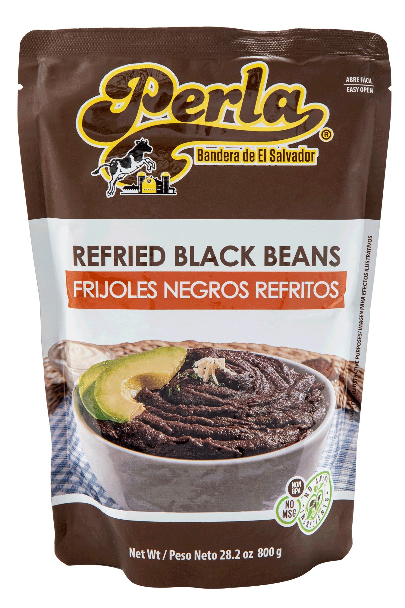 Perla Refried Black Beans  Case of 12  (28 oz each)