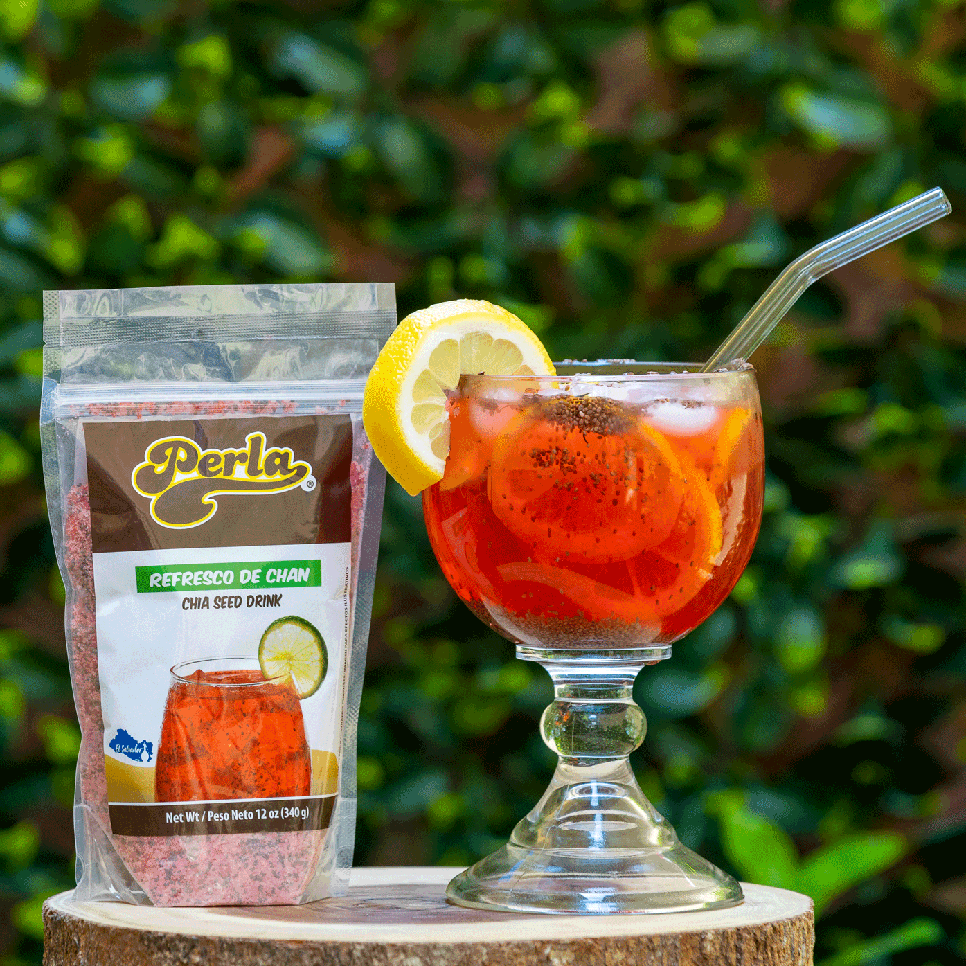 Perla Chia See Drink (Refresco de Chan) 12 oz, Single Pouch