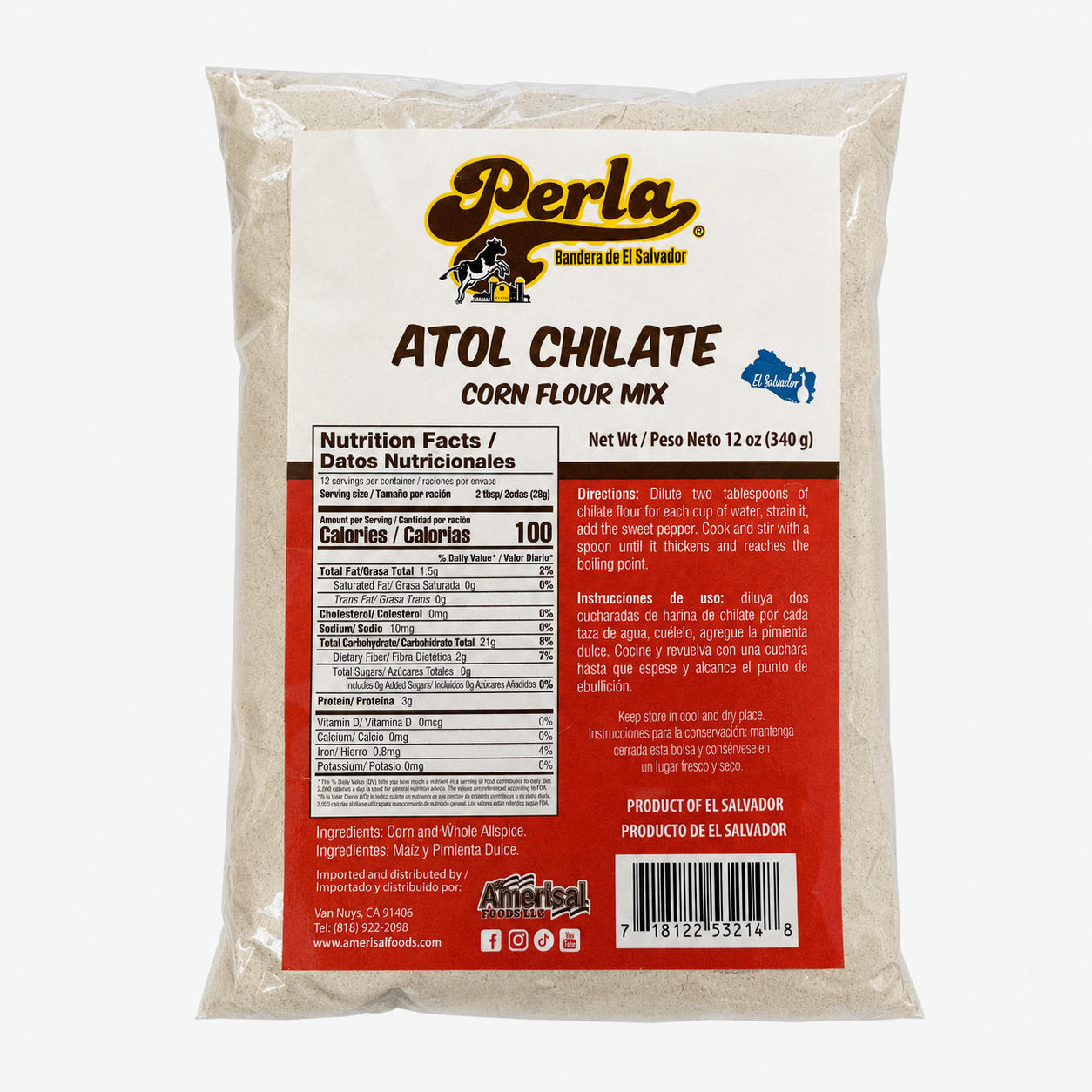 Perla Atol Chilate – 12 oz