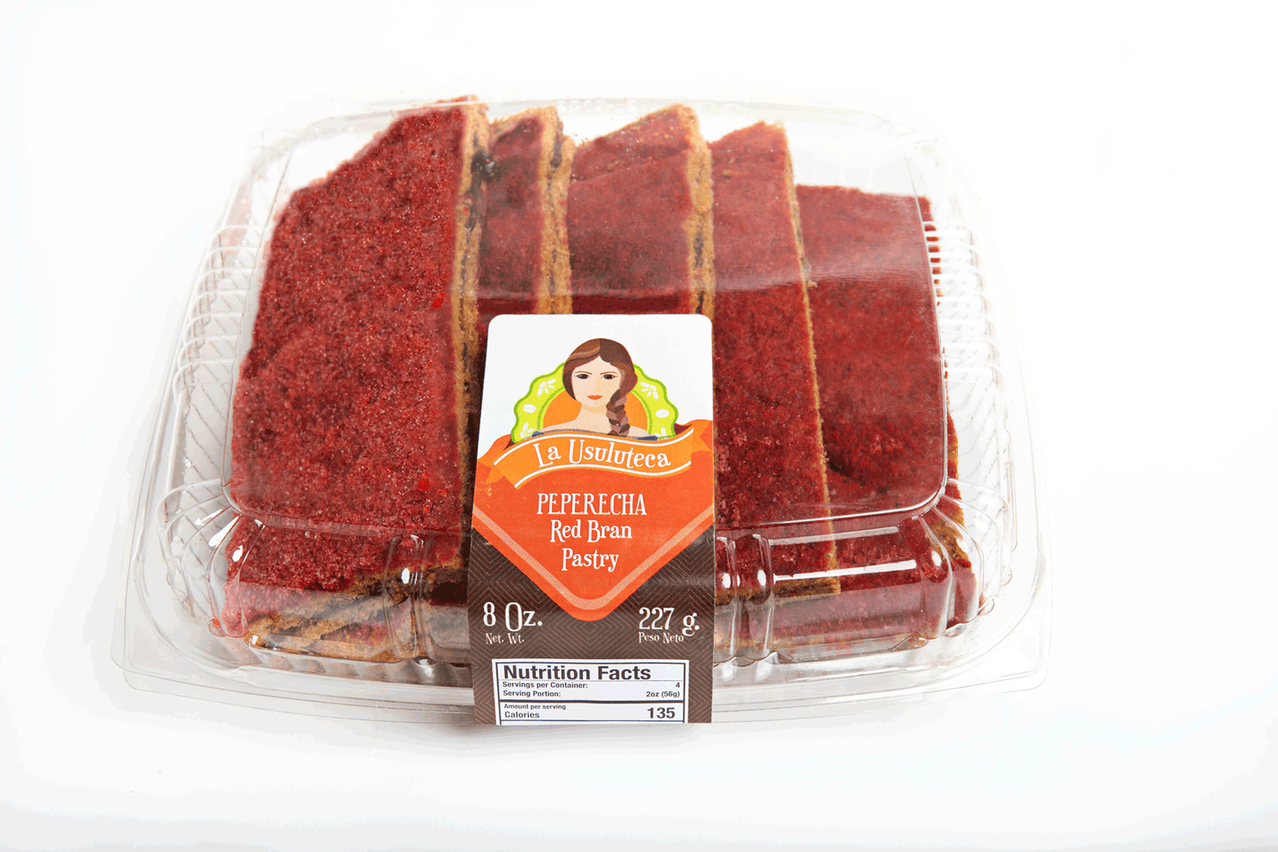 La Usuluteca Bakery - Peperecha (Red Bran Pastry) 8 oz - PACK OF 2