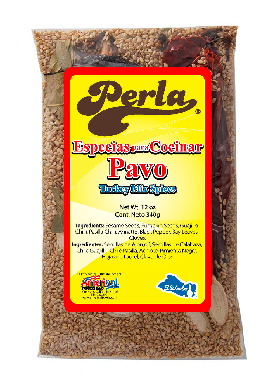 Perla Especies para Cocinar Pavo (Turkey Mix Spicies) 12 oz