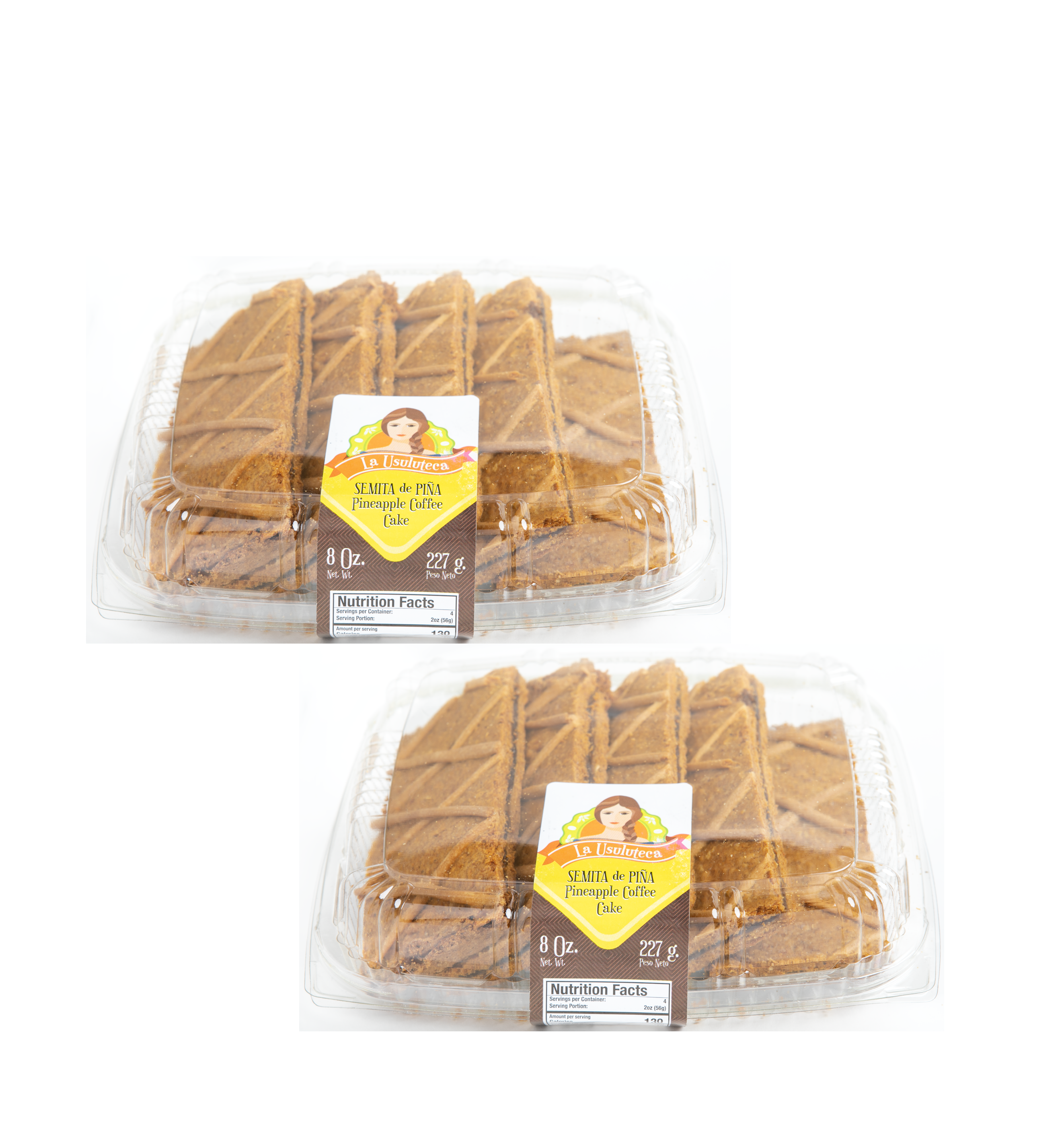 La Usuluteca Bakery - Semita de Pina (Pineapple Coffee Cake) 8 oz - PACK OF 2