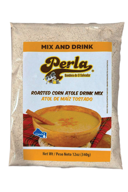 Perla Roasted Corn Drink Mix (Atol de Maiz Tostado) 12 oz, Case of 20