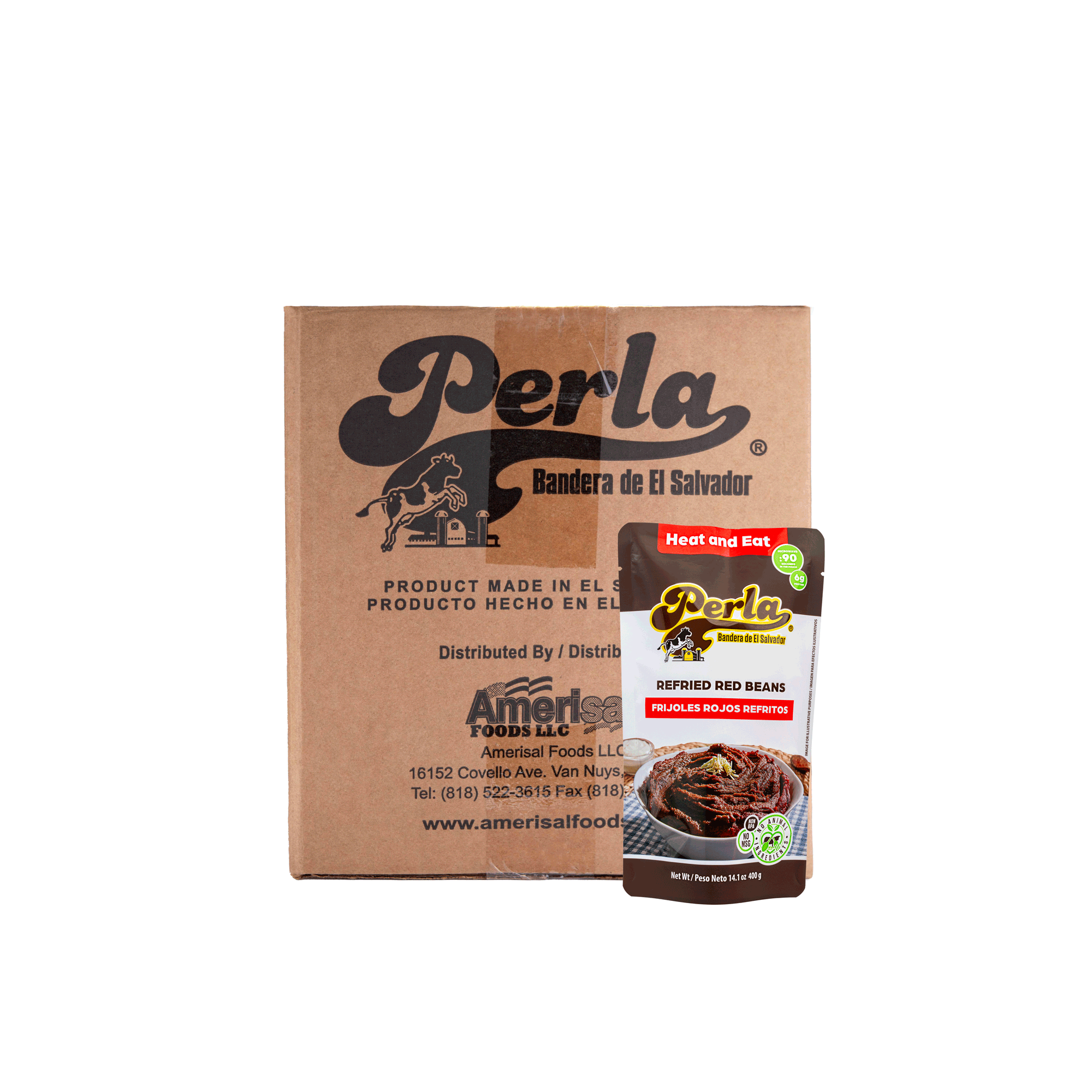 Perla Refried Red Beans – 14.1 oz