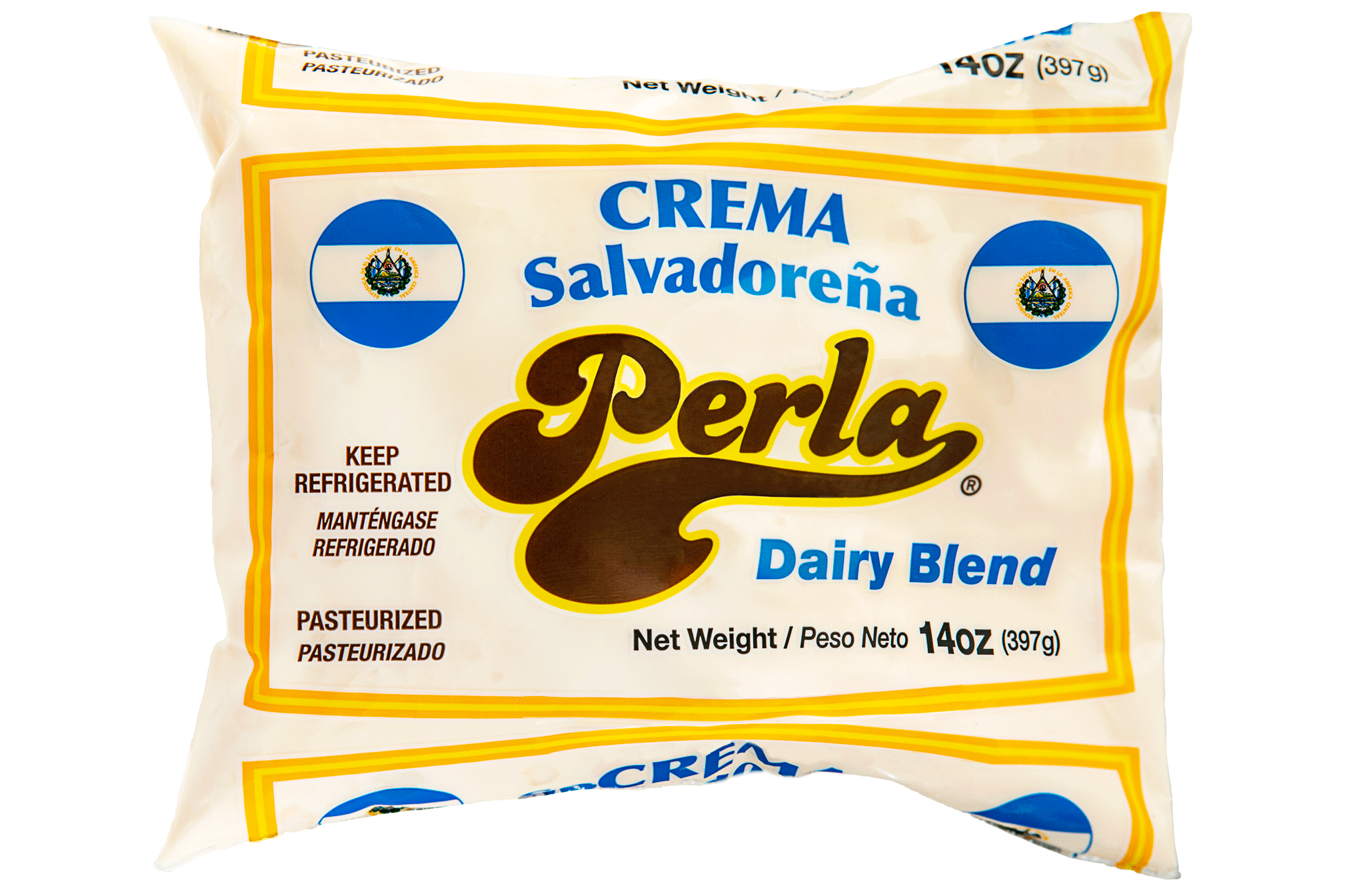 Perla Crema Salvadoreña Pouch (Salvadoran Soft Blend Dairy Spread) 14 oz