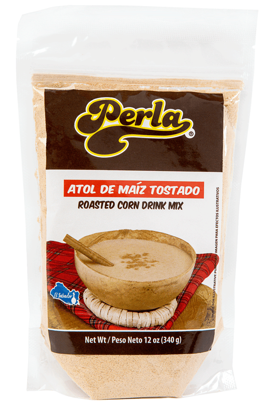 Perla Roasted Corn Drink Mix (Atol de Maiz Tostado) 12 oz, Case of 20
