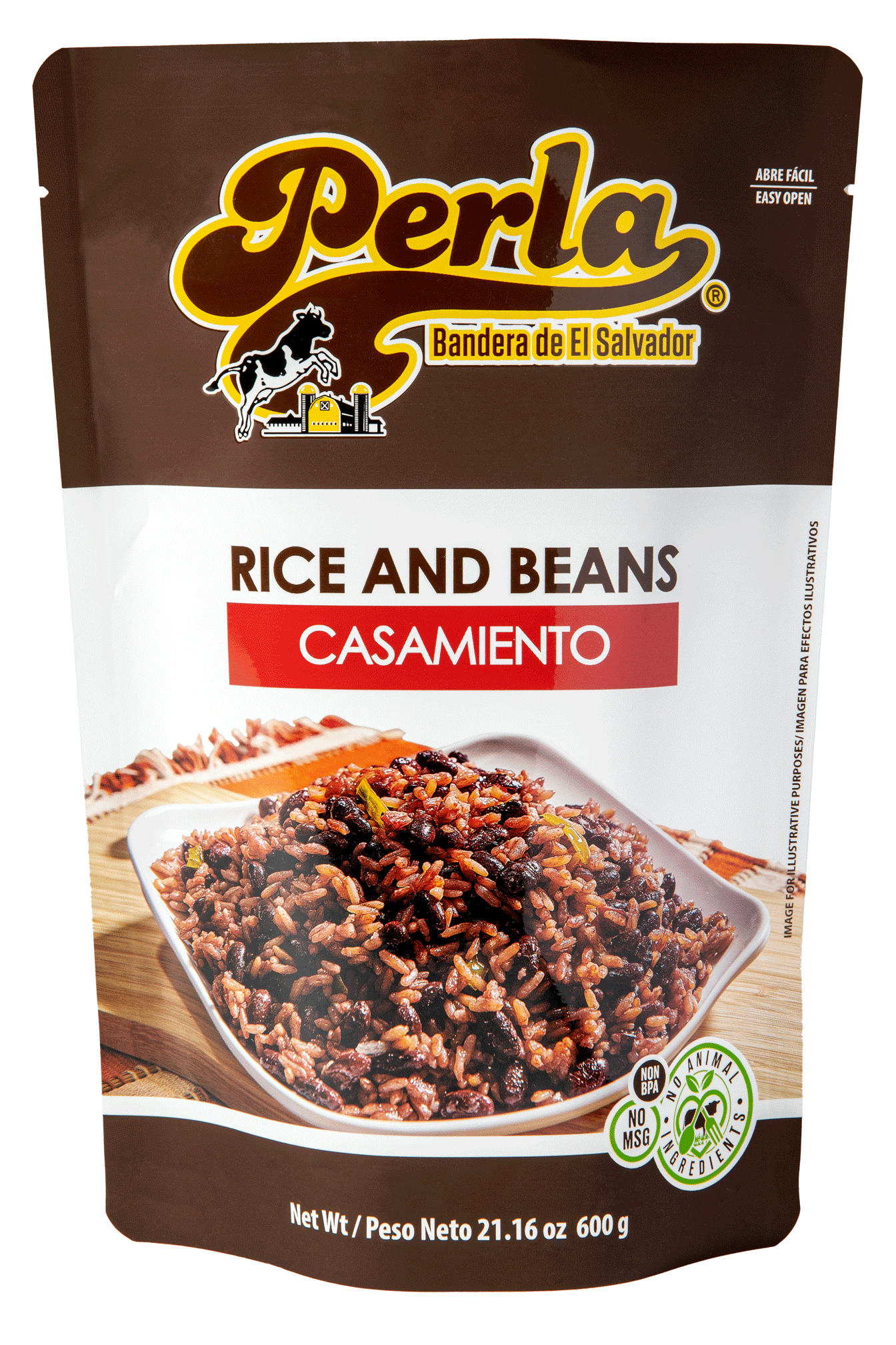 Perla Rice and Beans Mix Style  (Casamiento Salvadoreño) Single Pouch, 21.16 oz