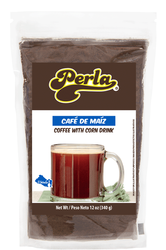 Perla Coffee with Corn Drink Mix (Cafe de Maiz) 12 oz, PACK OF 3