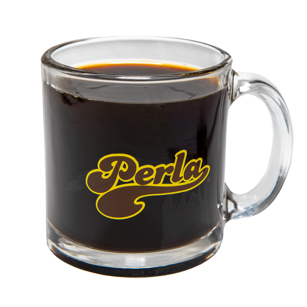 Perla Merch - Coffee Glass Mug 12 oz