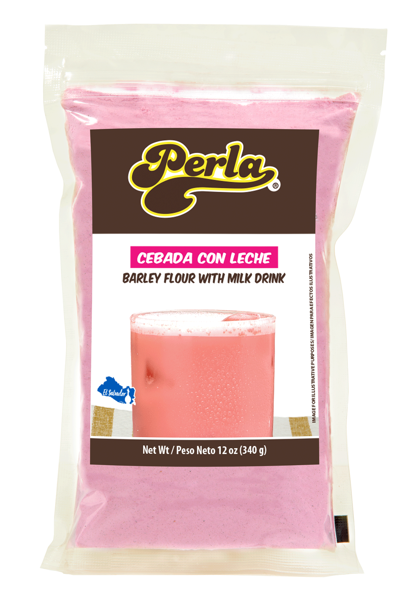 Perla Barley Flour with Milk Drink (Refresco de Cebada) 12 oz, Single Pouch