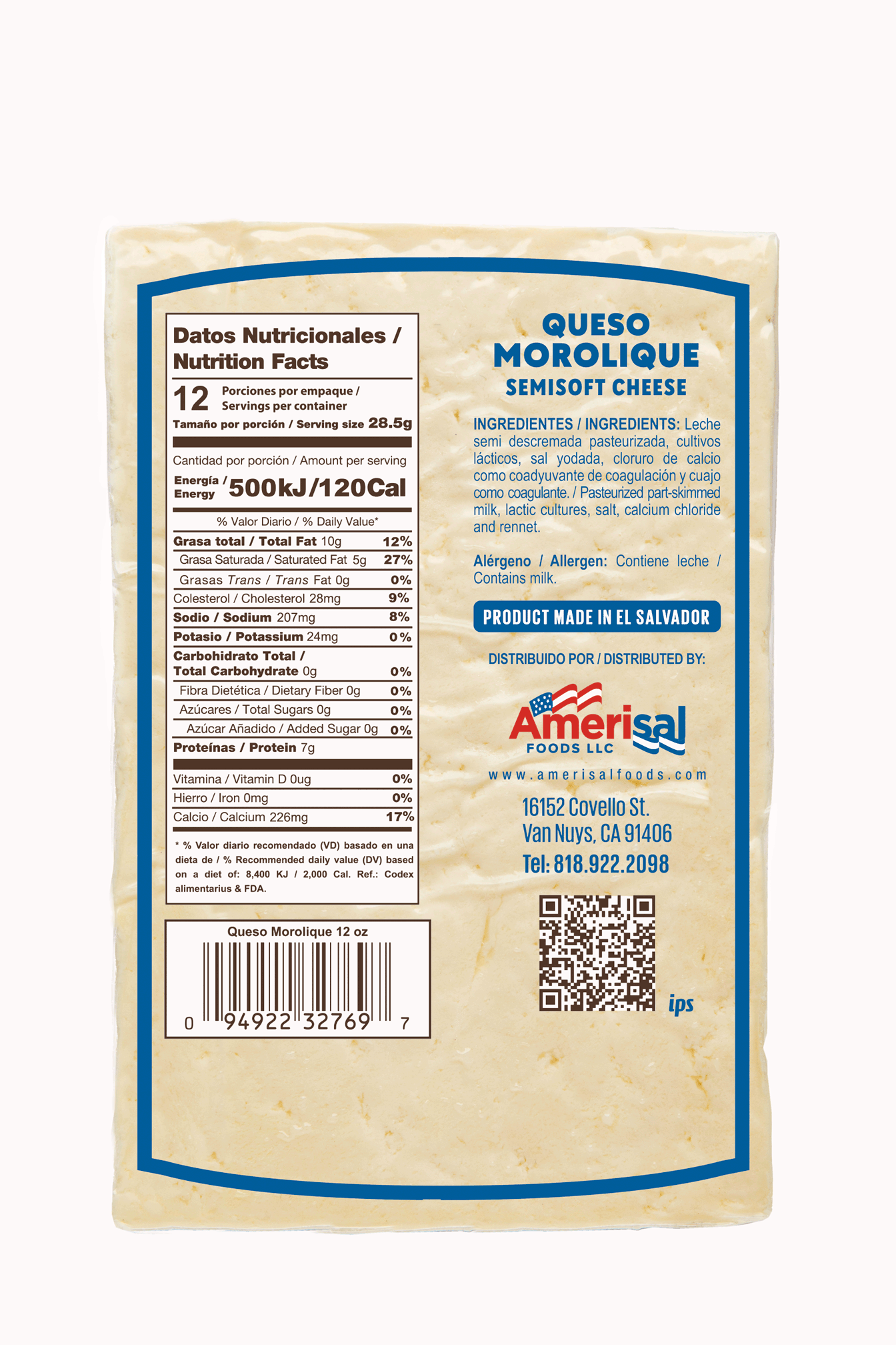 Perla Queso Morolique (Semi Soft Cheese) 12 oz