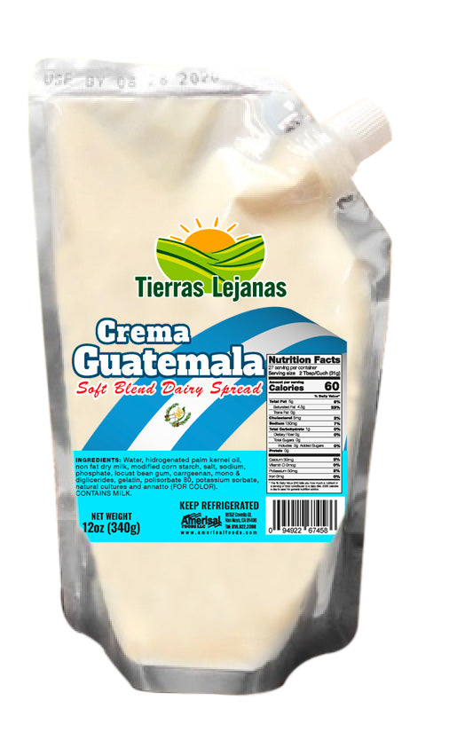 Tierra Lejanas Crema Guatemala (Soft Blend Dairy Spread) 12 oz