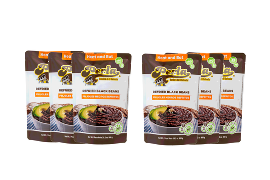 Frijoles NEGROS Refritos (Refried Black Beans) 28.2 oz, Pack of 6