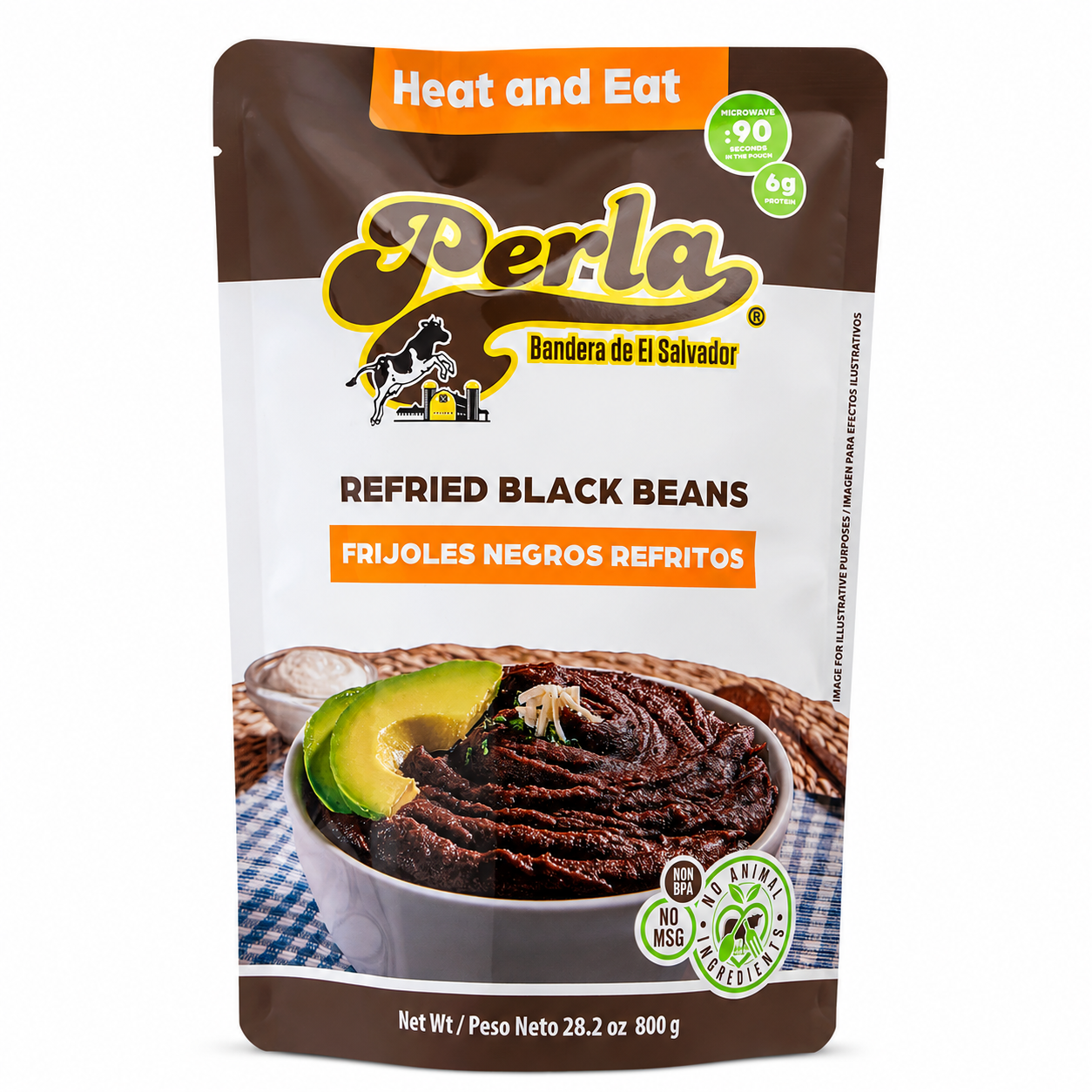 Perla Refried Black Beans - 28.2 oz