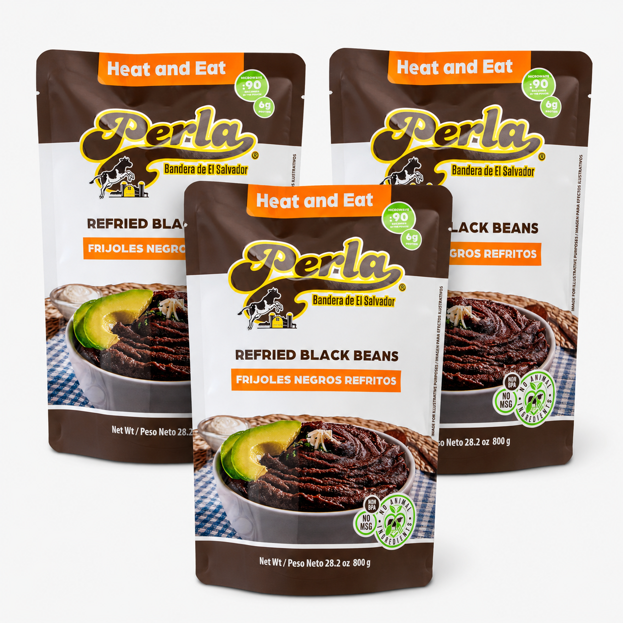 Perla Refried Black Beans - 28.2 oz