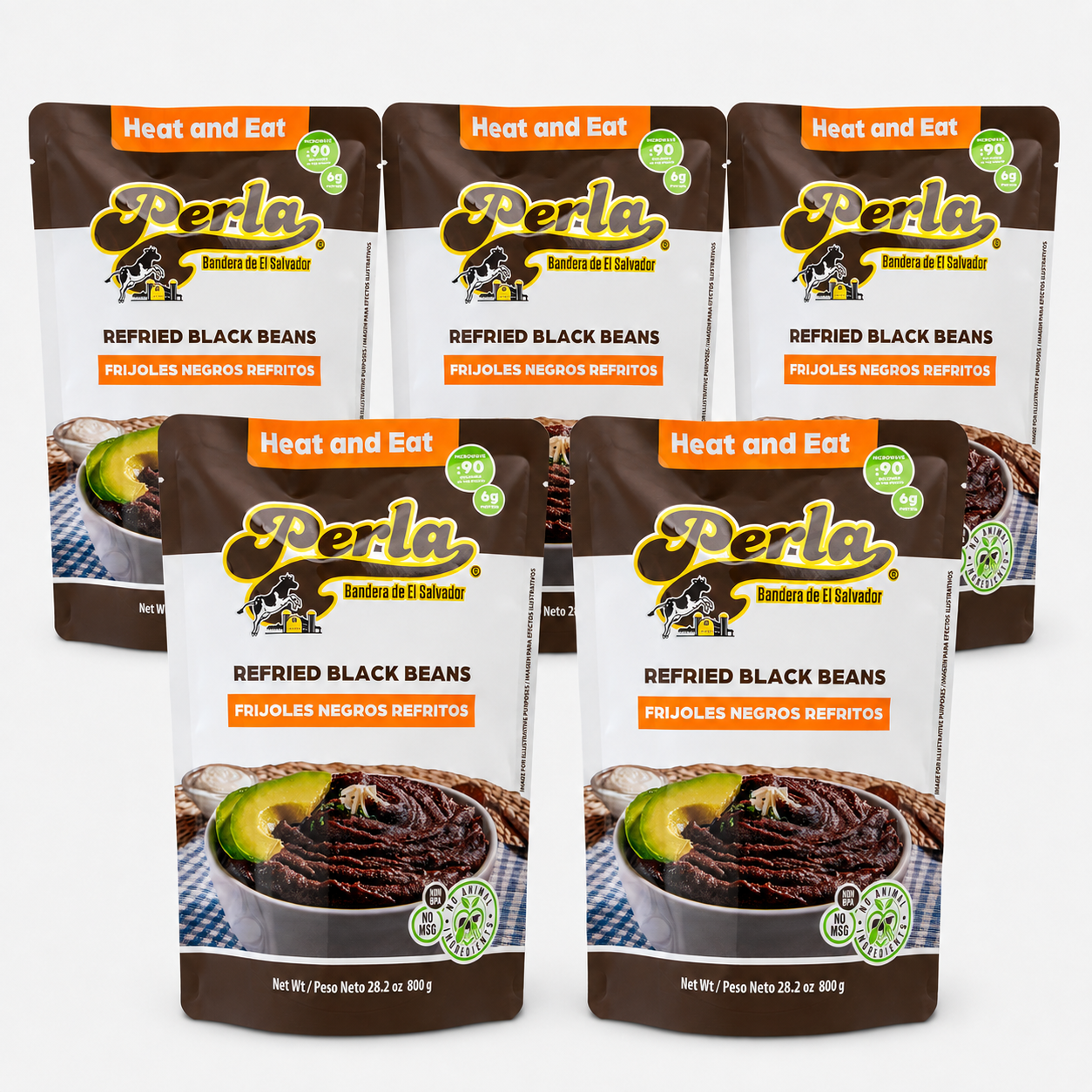 Perla Refried Black Beans - 28.2 oz