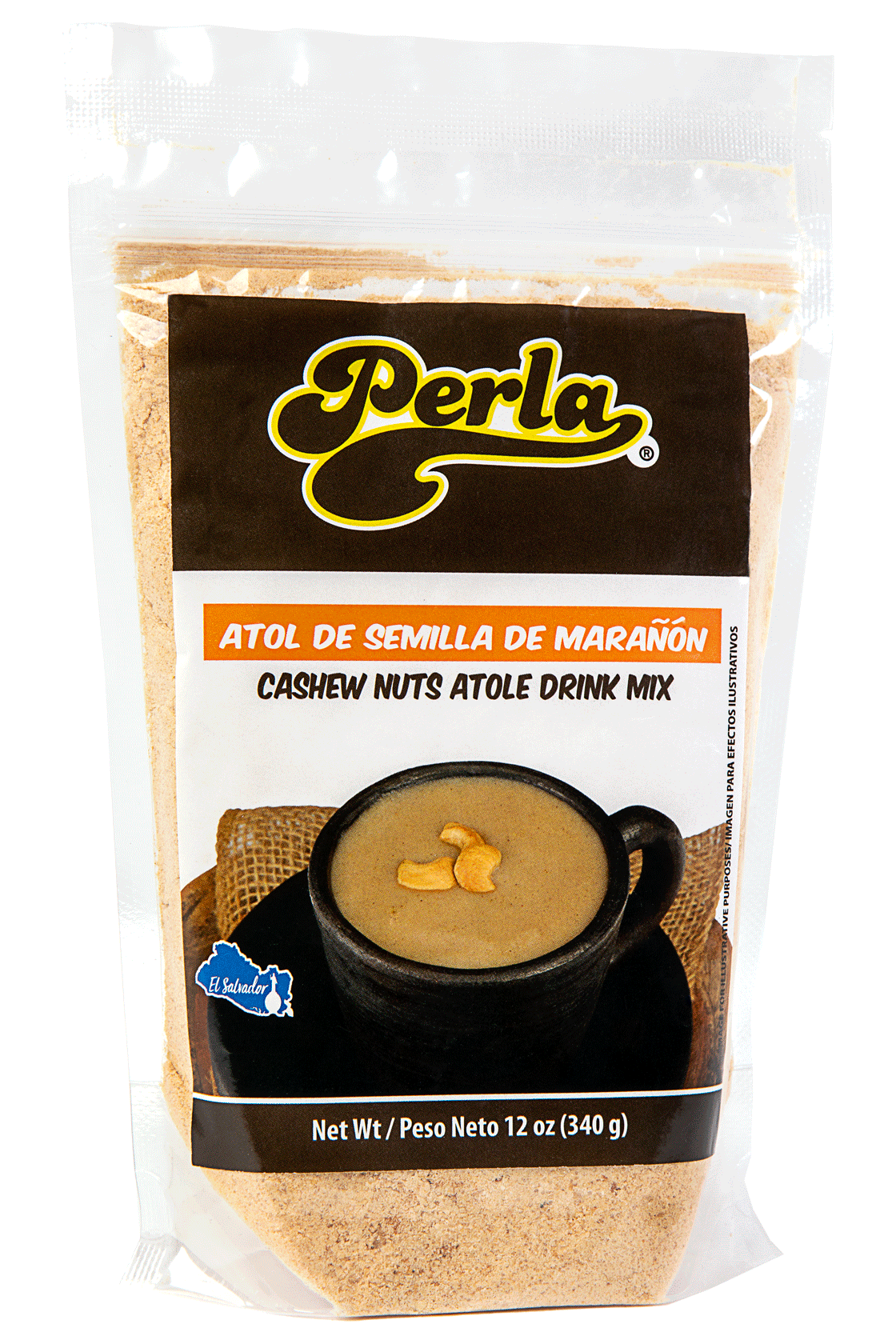 Perla Atol de Semilla de Maranon (Cashew Nuts Atole Drink) 12 oz, Case of 20