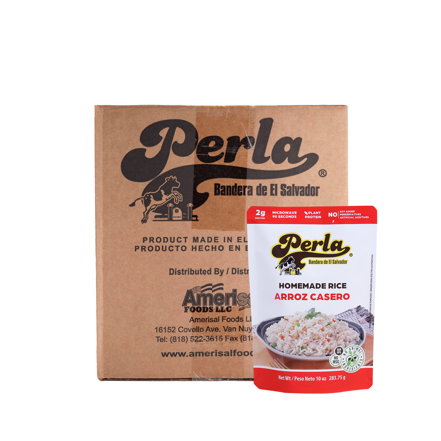 Perla Arroz Casero (Homemade Rice) 10 oz, Box of 20