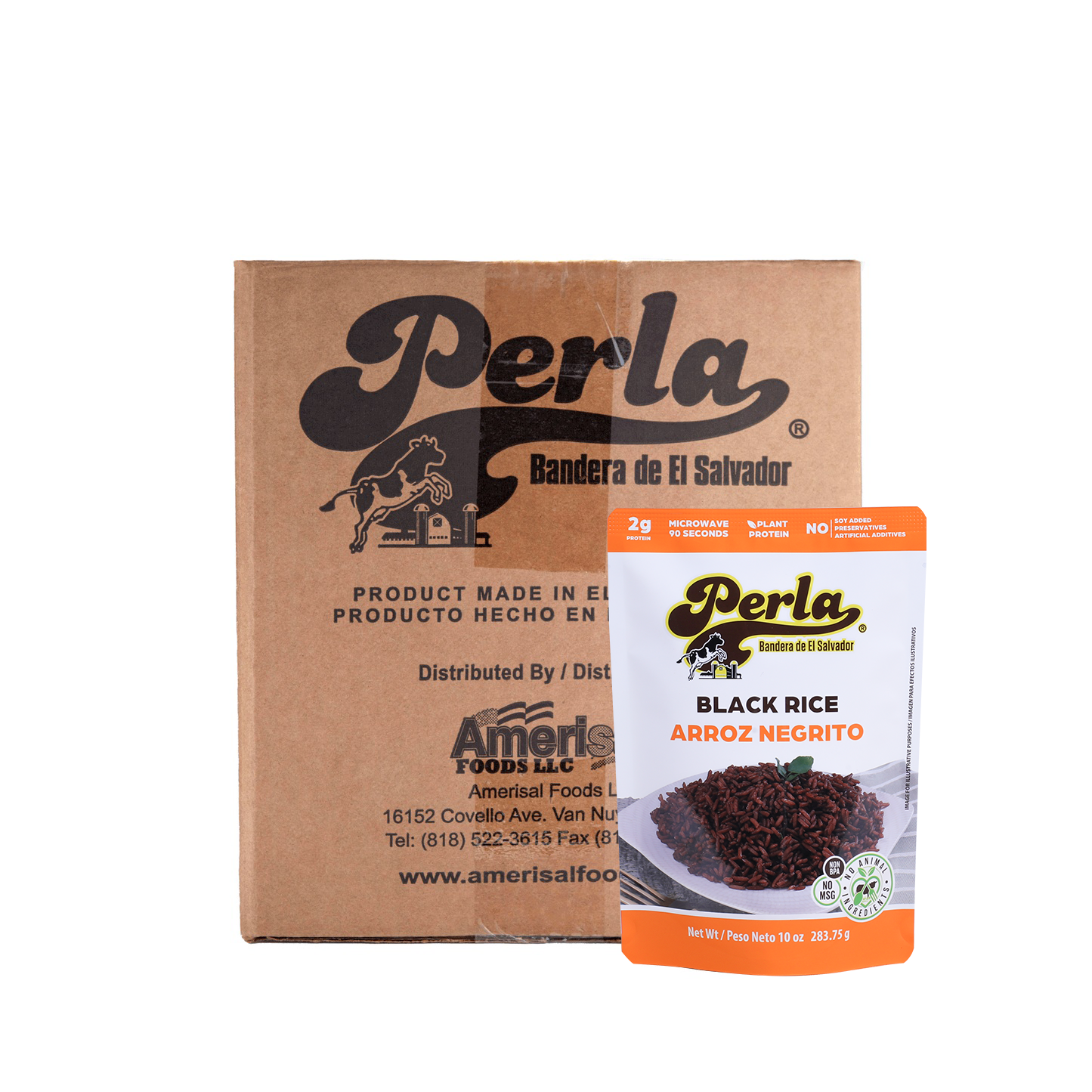Perla Arroz Negrito (Black Rice) 10 oz, Box of 20