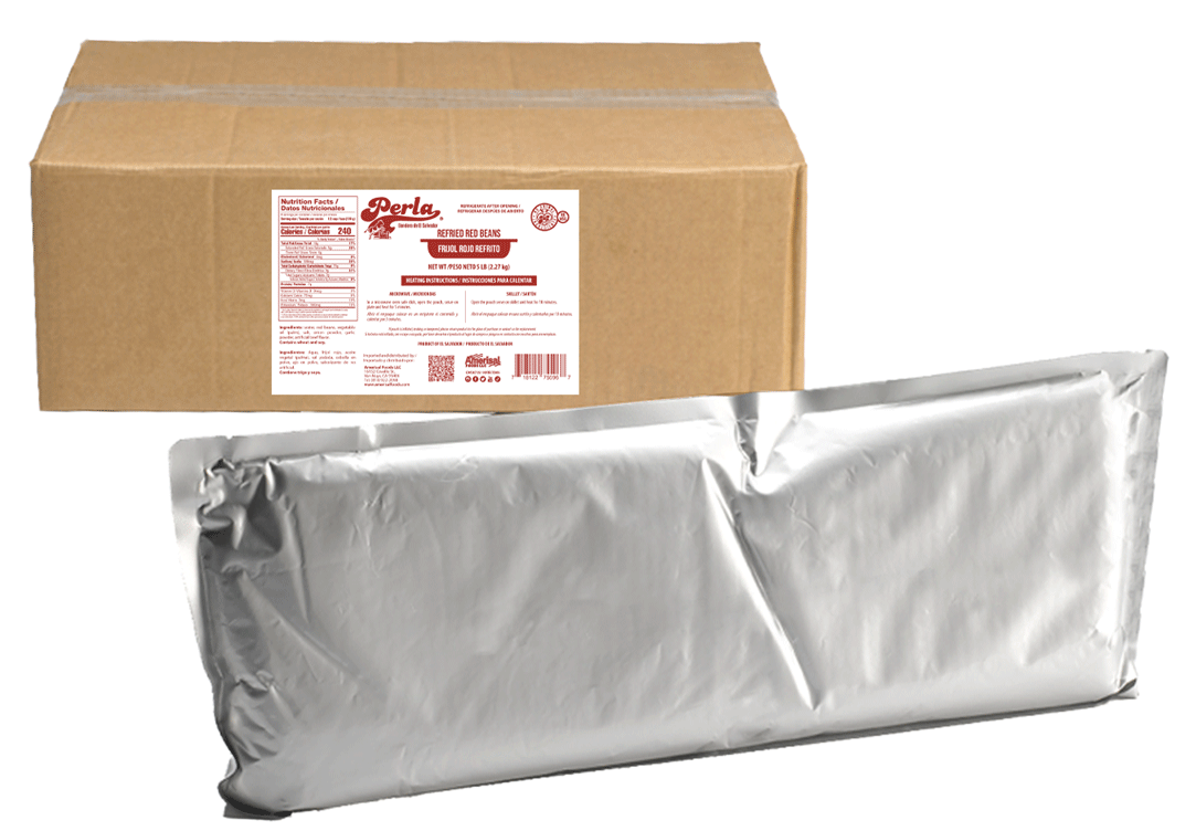 5 lb Refried Red Beans (Frijoles Rojos Refritos Salvadoreno) 6 Pouch Bulk