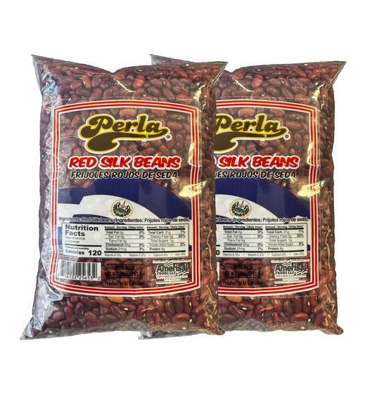 Perla Red Silk Beans (Frijoles Rojos de Seda) 28 oz, Pack of 2