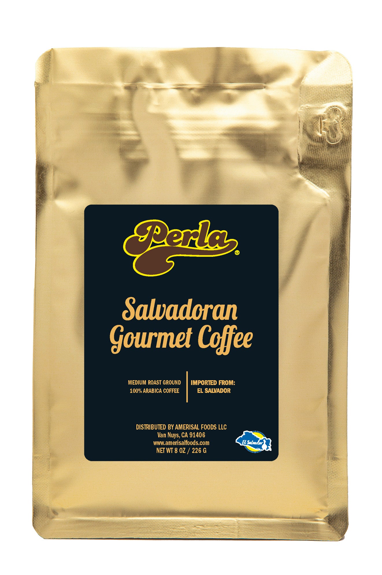 Perla Salvadoran Gourmet Coffee (Café Gourmet Salvadoreño) 8 oz, Single Pouch