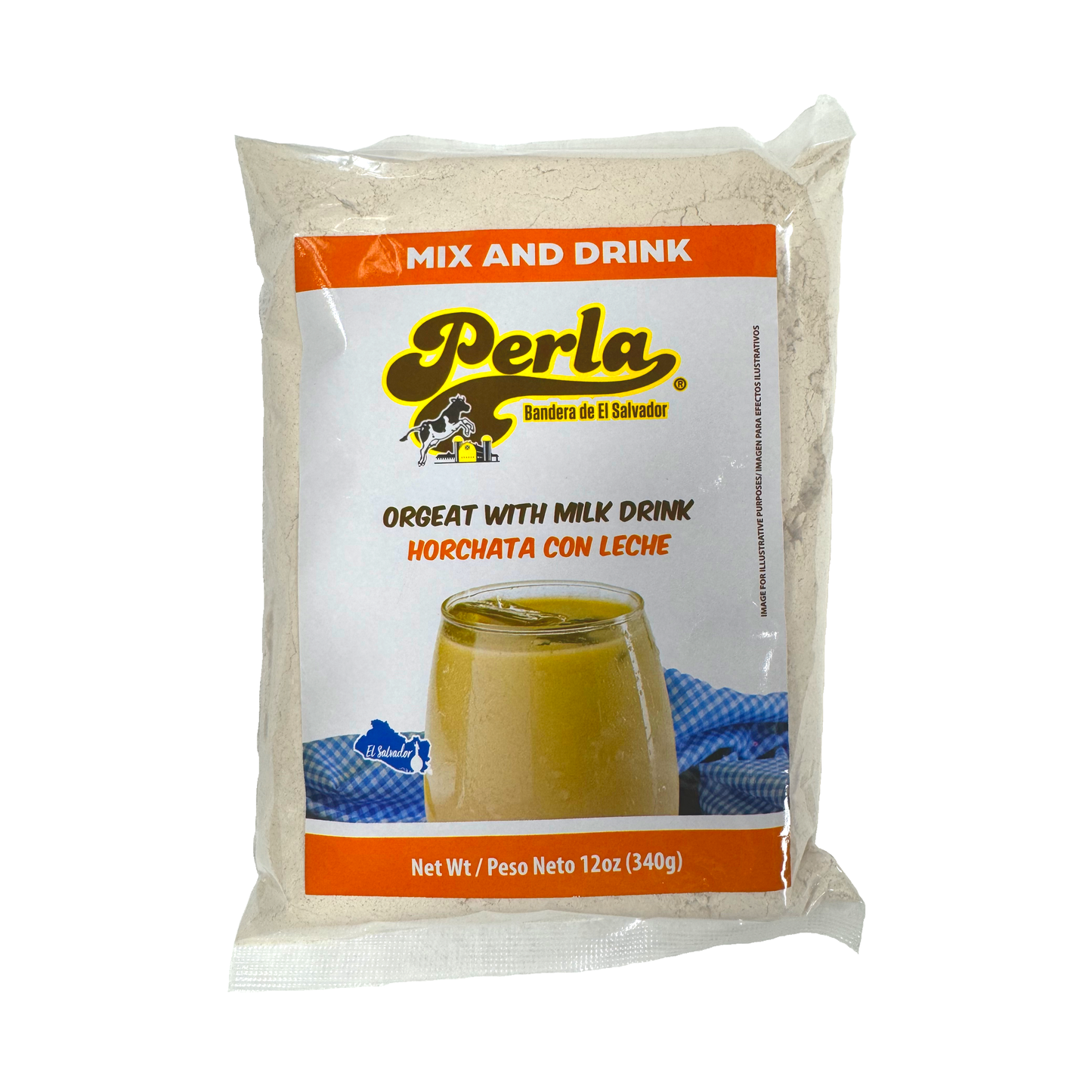 Perla Orgeat with Milk Drink Mix (Horchata con Leche) 12 oz, Case of 20