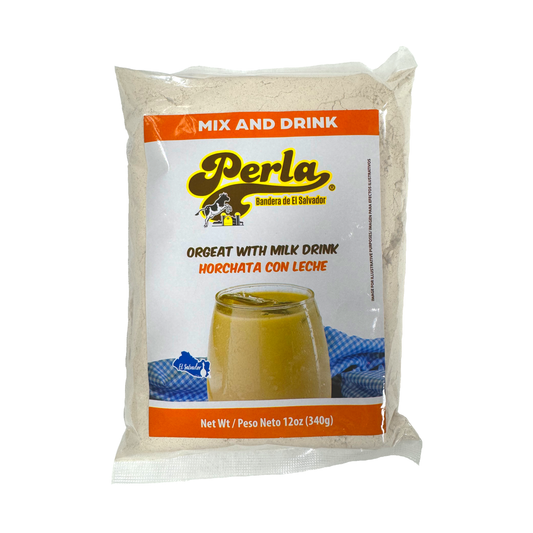 Perla Orgeat with Milk Drink Mix (Horchata con Leche) 12 oz, Case of 20