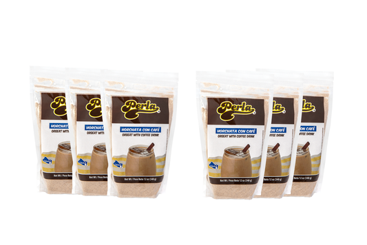 Horchata con Cafe (Orgeat with Coffee Drink) 12 oz, Pack of 6