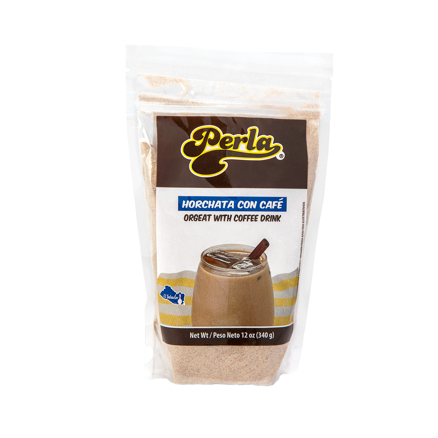 Perla Orgeat with Coffee Drink (Horchata con Cafe) 12 oz, Single Pouch