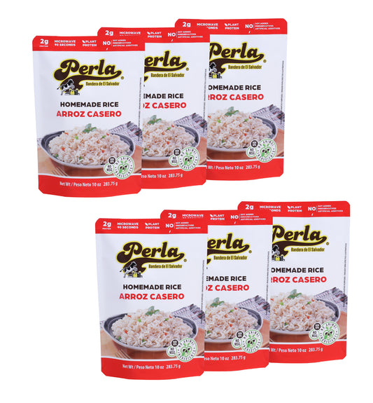 Perla Arroz Casero (Homemade Rice) 10 oz, Pack of 6