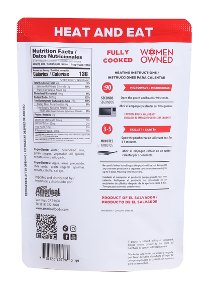Perla Arroz Casero (Homemade Rice) 10 oz, Single Pouch