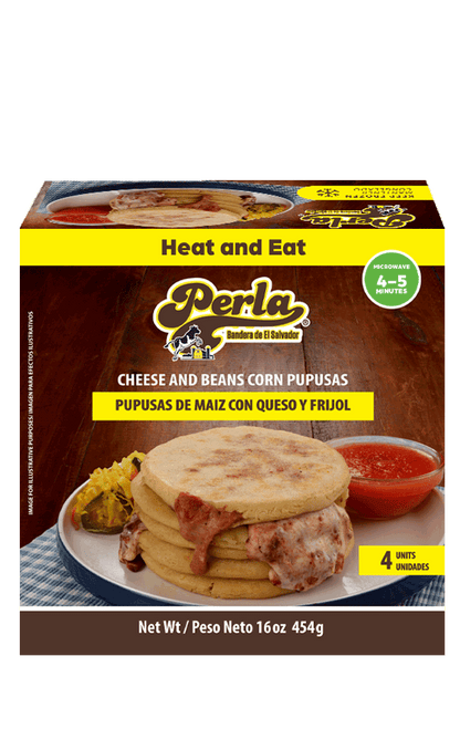 Perla Pupusas de Maiz con Queso y Frijol (Pupusas Cheese and Beans Corn Pupusas) 16 oz