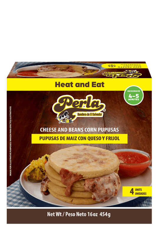 Perla Pupusas de Maiz con Queso y Frijol (Pupusas Cheese and Beans Corn Pupusas) 16 oz