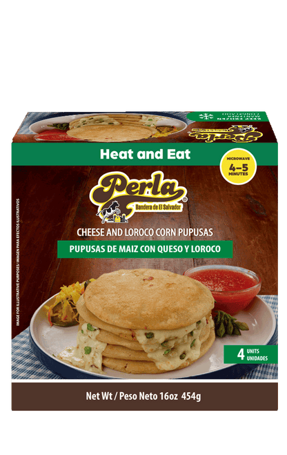 Perla Pupusas de Maiz con Queso y Loroco (Cheese and Loroco Corn Pupusas) 16 oz