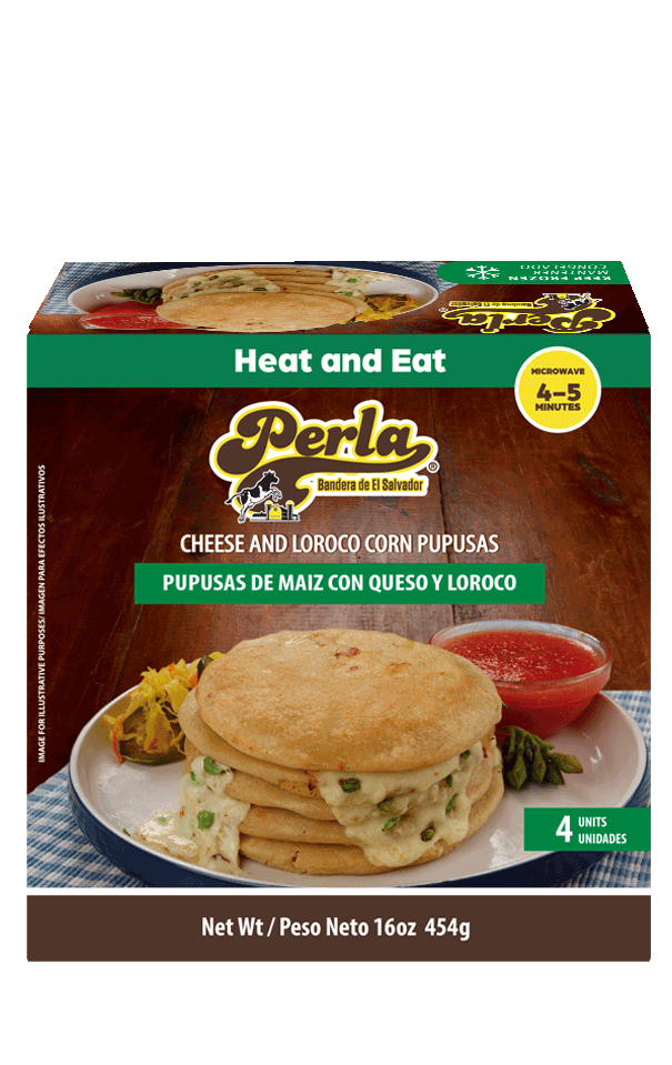 Perla Cheese and Loroco Corn Pupusas (Pupusas de Maiz con Queso y Loroco) 16 oz