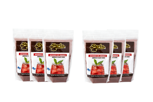 Refresco de Jamaica (Hibiscus Flower Drink) 12 oz, Pack of 6
