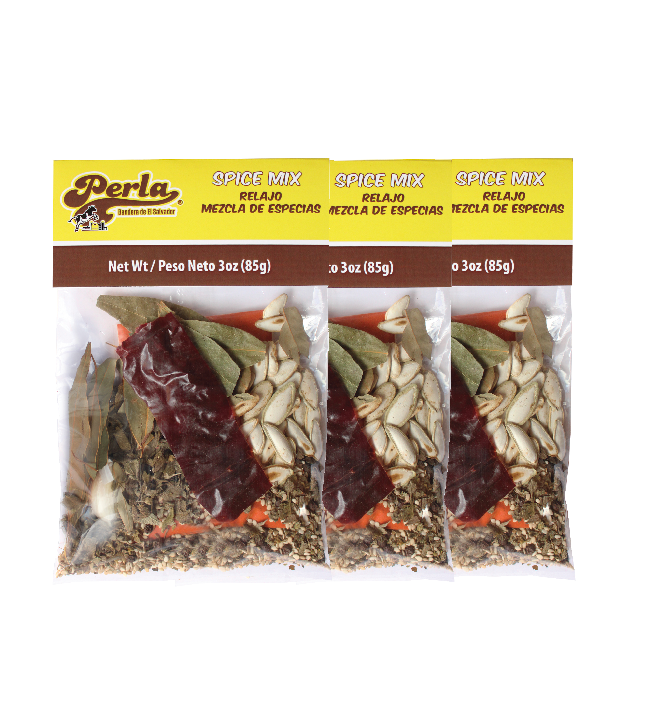 Perla Relajo Spice Mix (Relajo Mezcla de Especias) 3 oz, Pack of 3