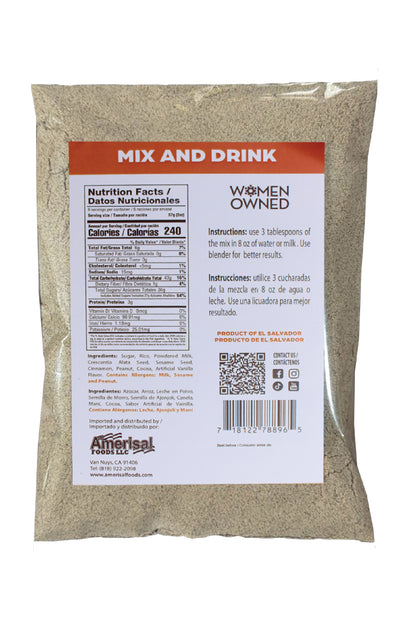 Perla Orgeat with Milk Drink Mix (Horchata con Leche) 12 oz, Case of 20