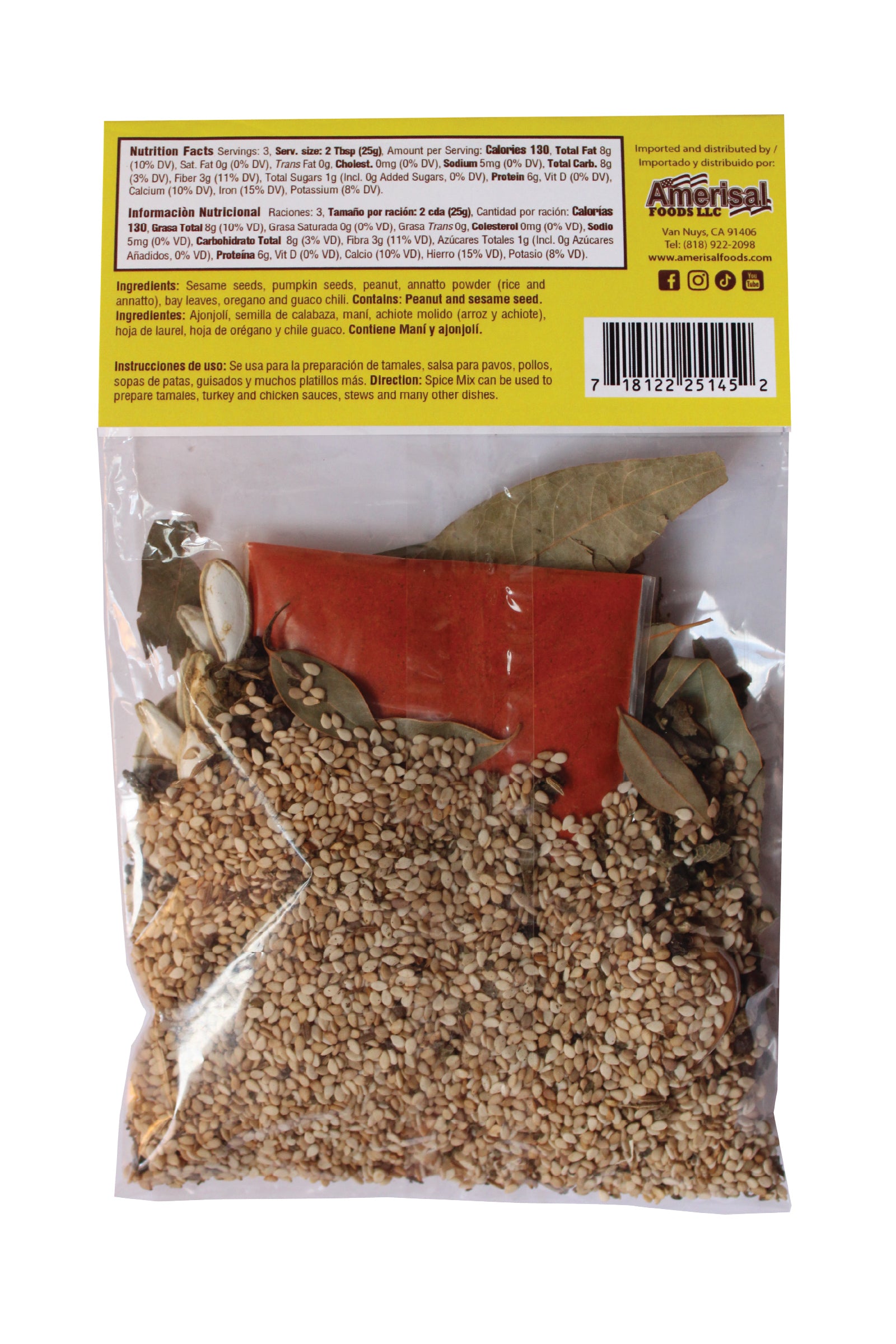 Perla Relajo Spice Mix (Relajo Mezcla de Especias) 3 oz, Single Pack