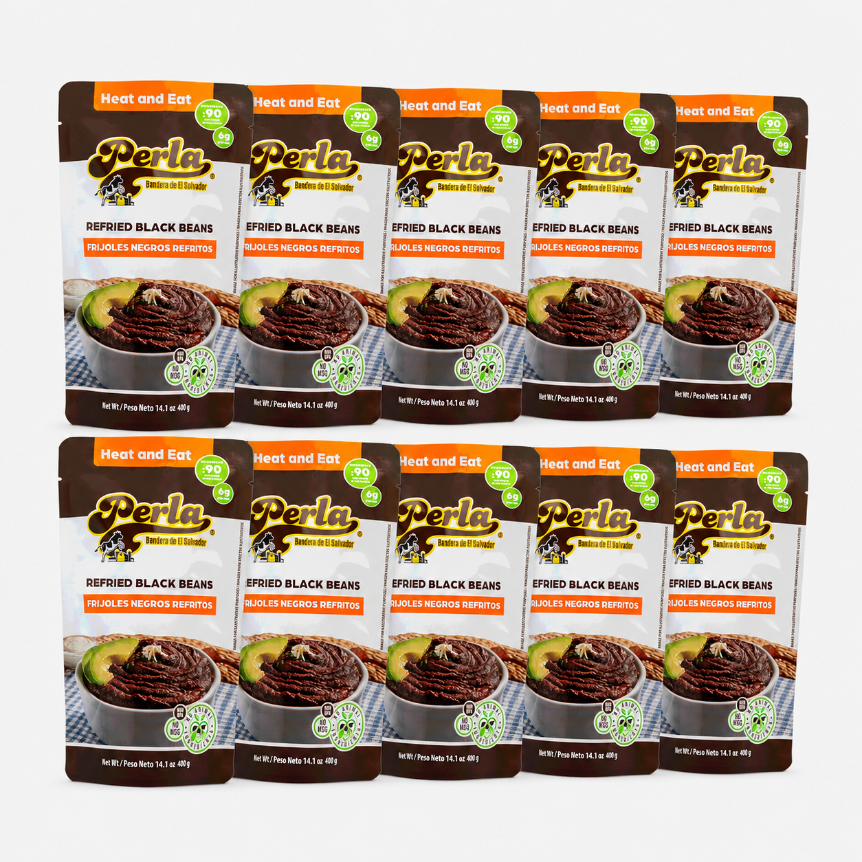 Perla Refried Black Beans – 14.1 oz