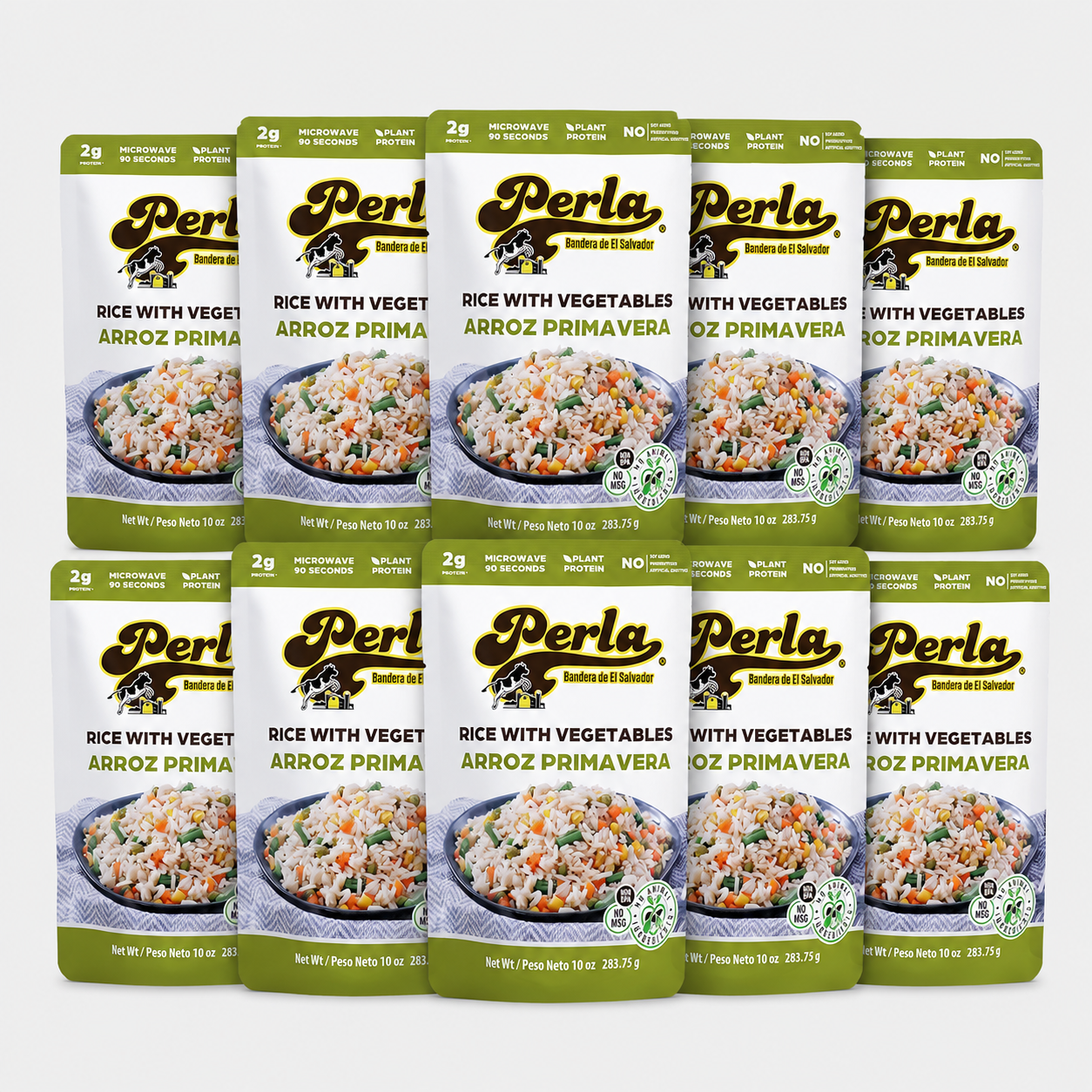 Perla Rice and Vegetable (Arroz Primavera) 10 oz, Pack of 10