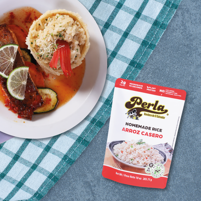 Perla Arroz Casero (Homemade Rice) 10 oz, Single Pouch
