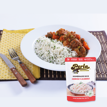 Perla Arroz Casero (Homemade Rice) 10 oz, Single Pouch