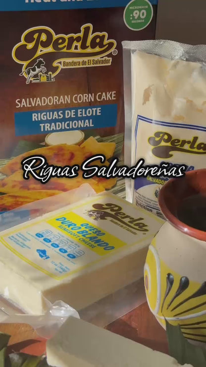 Perla Salvadoran Corn Cake with Cheese and Loroco (Riguas de Elote con Loroco y Queso) 12 oz