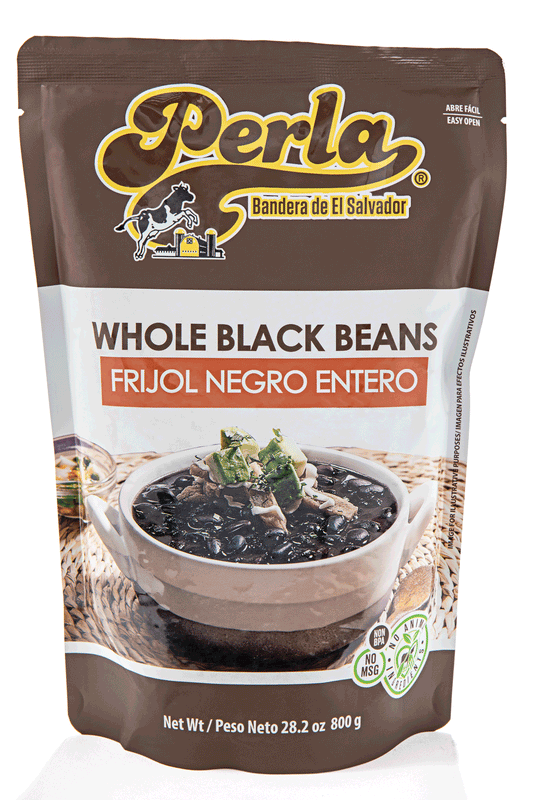 Perla Black Beans Soup, (Sopa de Frijol Negro Entero) Single Pouch, 28.2 oz